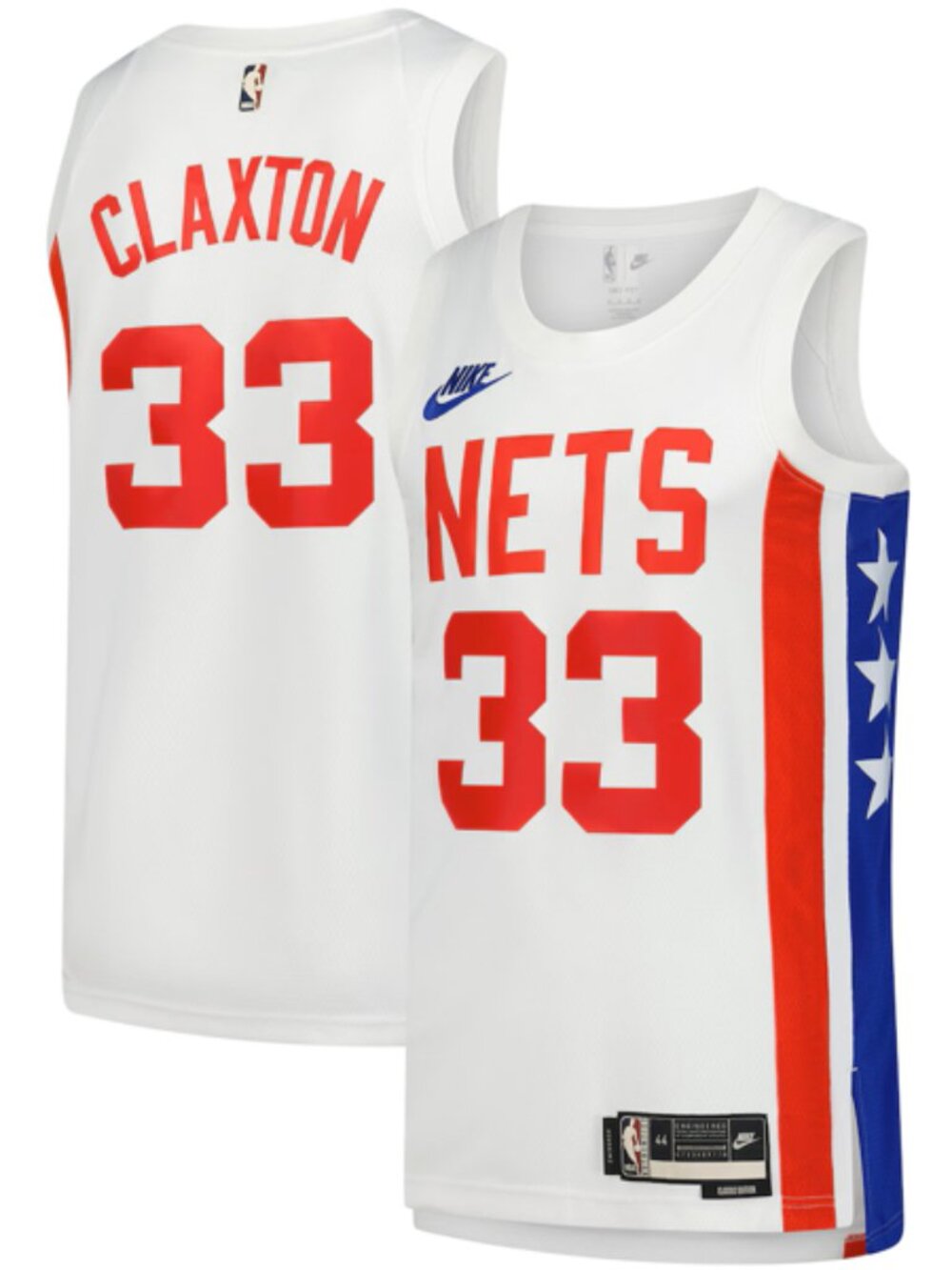Brooklyn Nets Nike Swingman Classic Edition Jersey #33 Nic Claxton White XL NWT